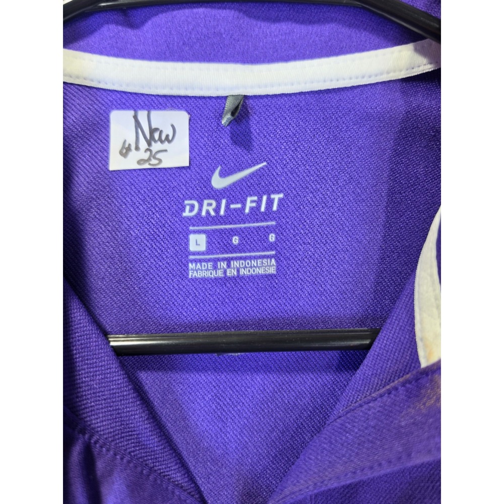 Nike Dri-FIT Womens Purple Short Sleeve Performance Polo Shirt 648799-547 L